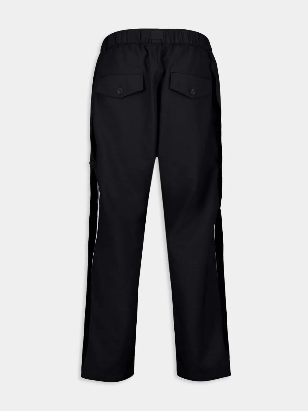 Black Sport Uniform Pants with Hidden 3-Stripes sold by Fashion Clinic product image thumbnail 3