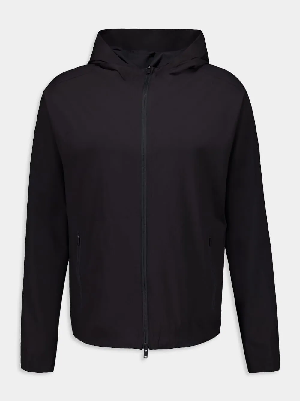 Black Lightweight Hooded Jacket sold by Fashion Clinic