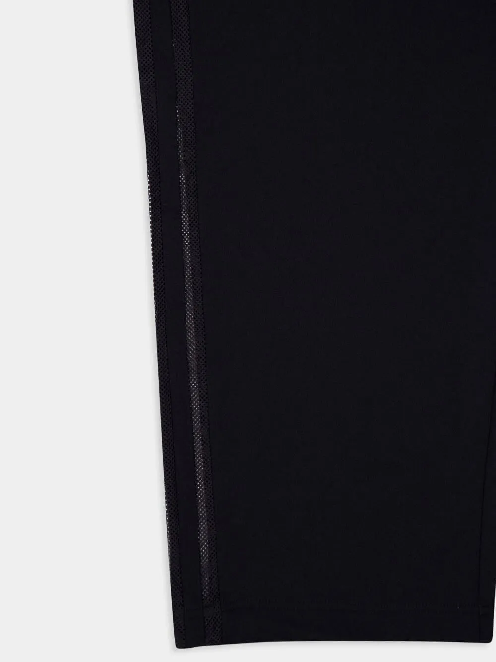 Black 3-Stripes Mesh Casual Trousers sold by Fashion Clinic product image thumbnail 4