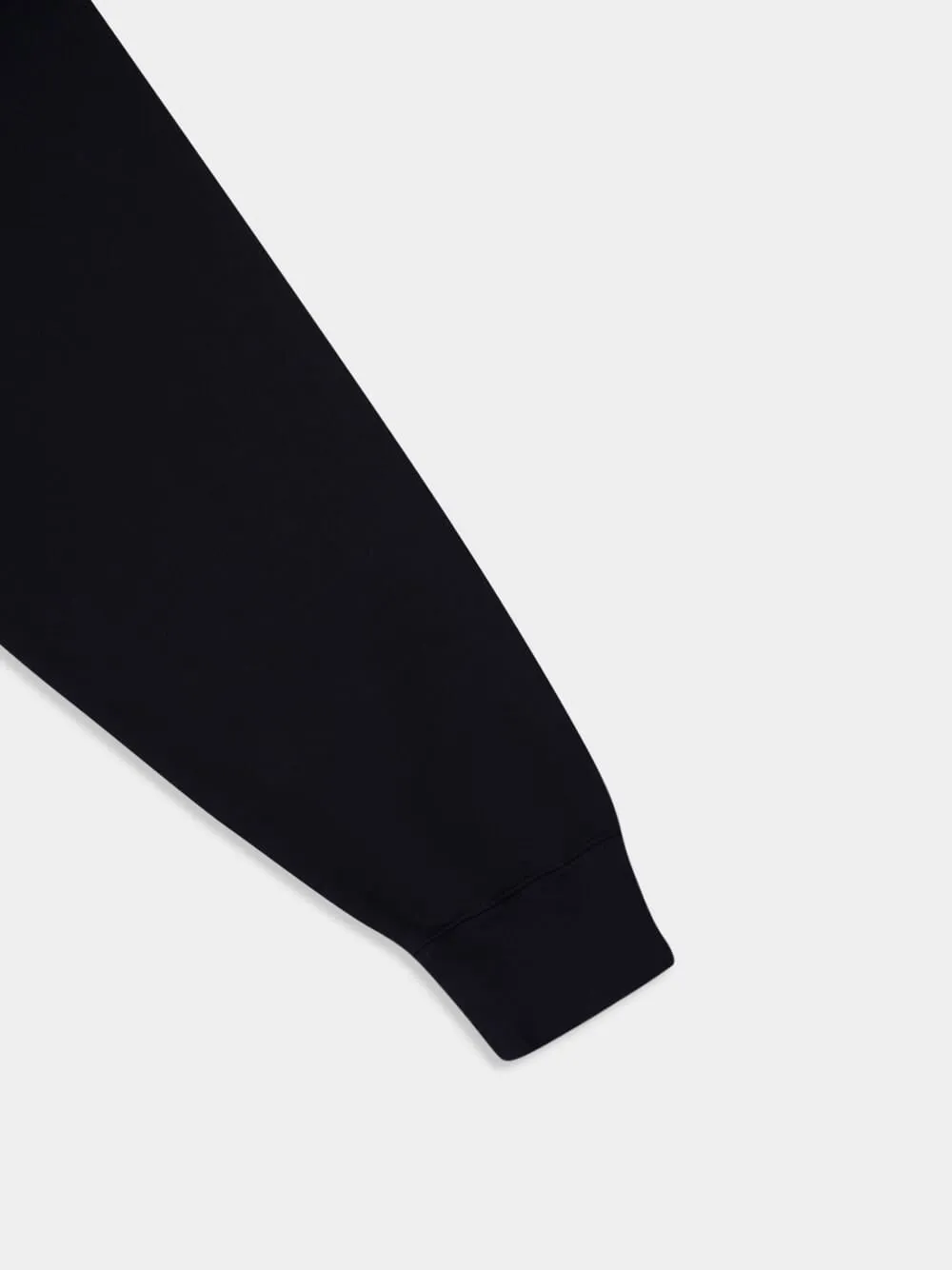 Black Zip-Up Hooded Sweatshirt sold by Fashion Clinic product image thumbnail 4