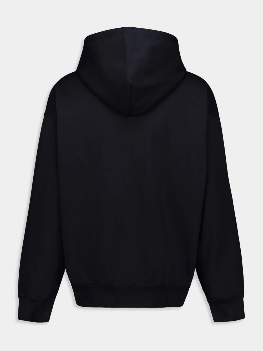 Black Zip-Up Hooded Sweatshirt sold by Fashion Clinic product image thumbnail 2