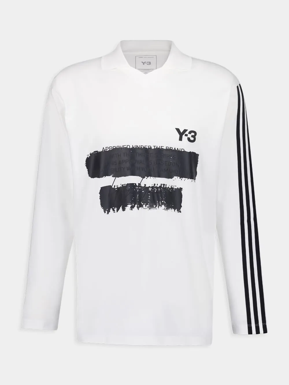 Core White Graphic Logo Long Sleeve Top sold by Fashion Clinic