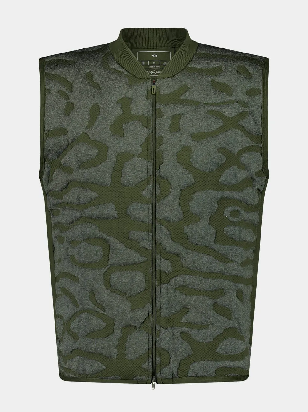 Khaki Green Zip-Up Vest sold by Fashion Clinic
