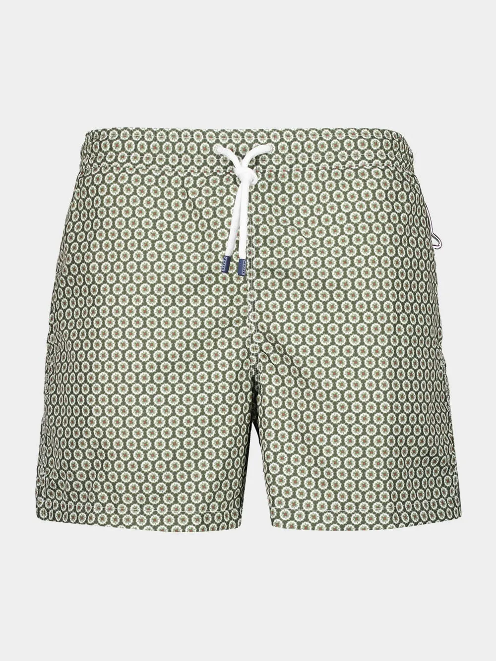 Olive Green Printed Swim Shorts Madeira sold by Fashion Clinic