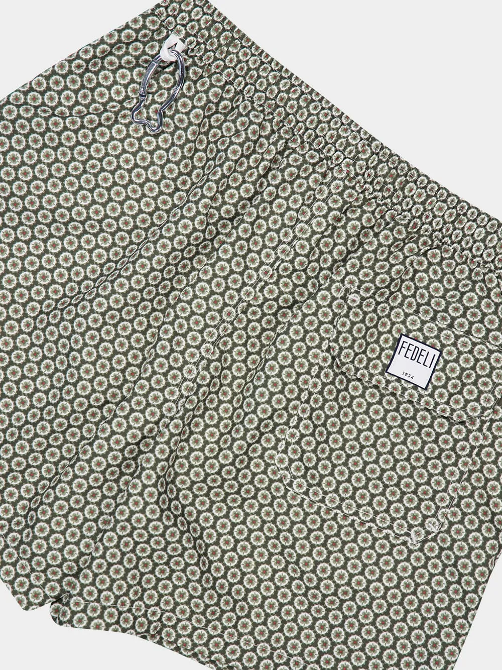 Olive Green Printed Swim Shorts Madeira sold by Fashion Clinic product image thumbnail 4