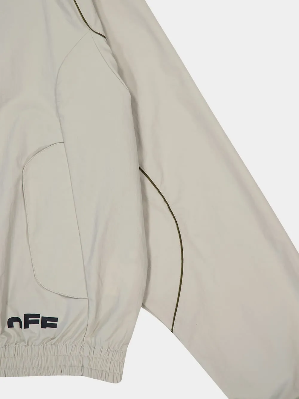 Light Grey Track Jacket in Nylon sold by Fashion Clinic product image thumbnail 4