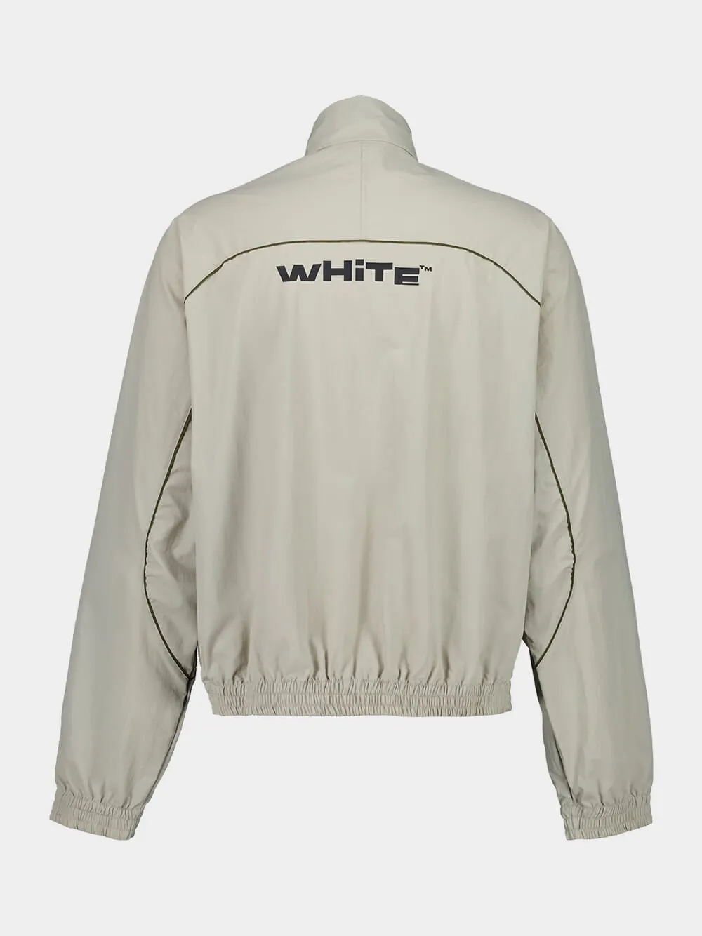 Light Grey Track Jacket in Nylon sold by Fashion Clinic product image thumbnail 2