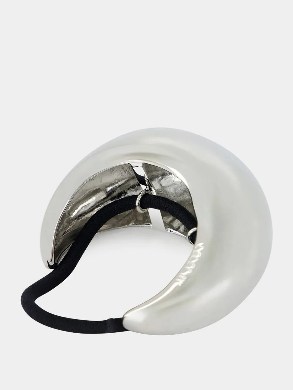 Rhodium Matte Dome Pony Cuff sold by Fashion Clinic product image thumbnail 4