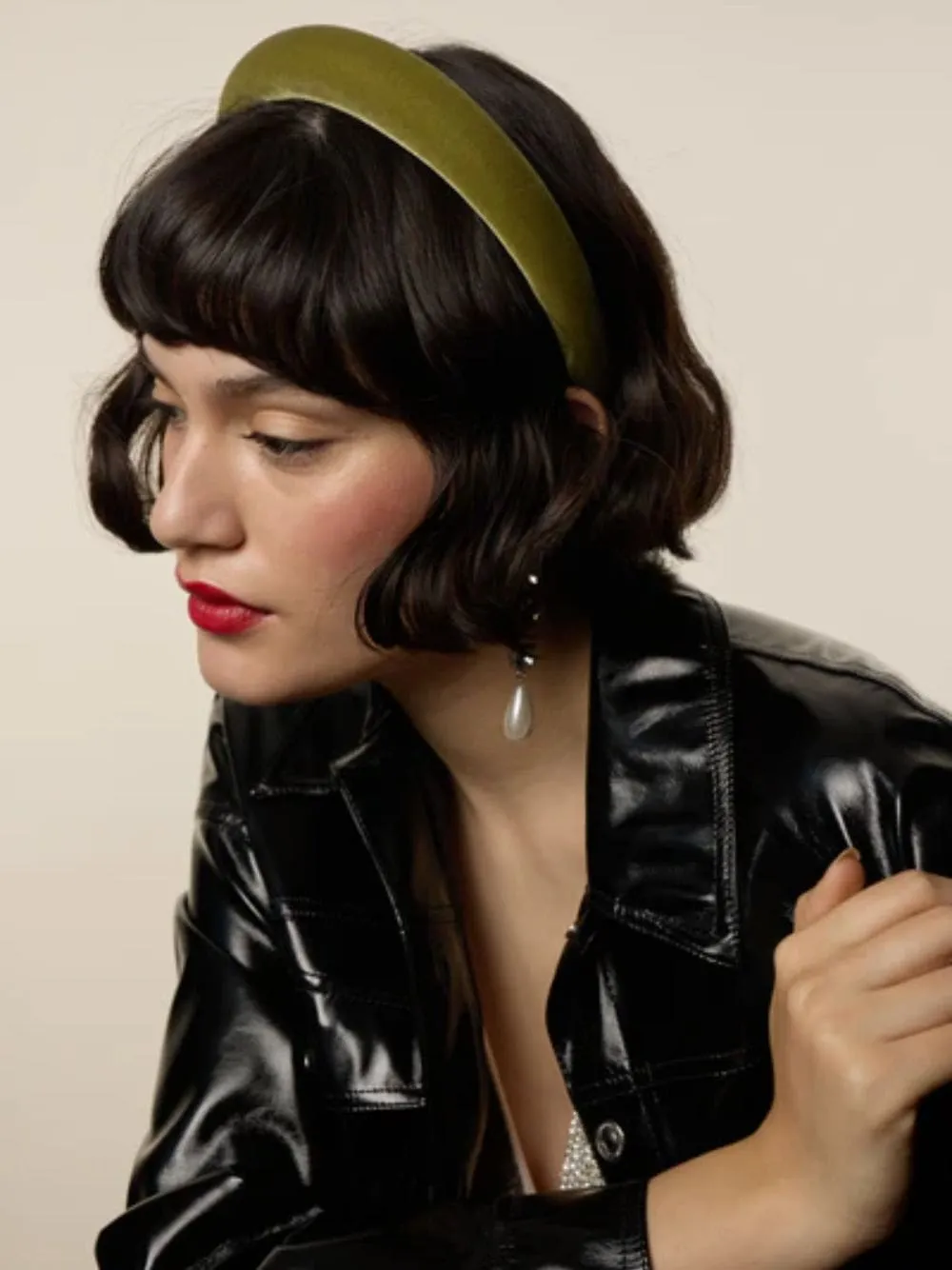 Moss Heloise Velvet Padded Headband sold by Fashion Clinic