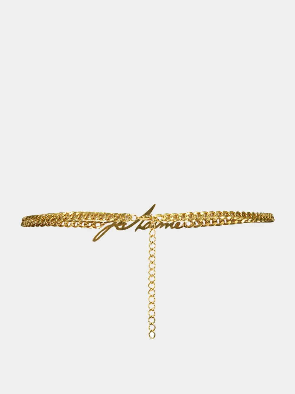 Gold "Je t'aime" Brass Chain Belt sold by Fashion Clinic product image thumbnail 3