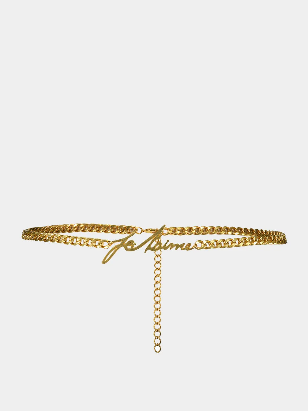 Gold "Je t'aime" Brass Chain Belt sold by Fashion Clinic product image thumbnail 2