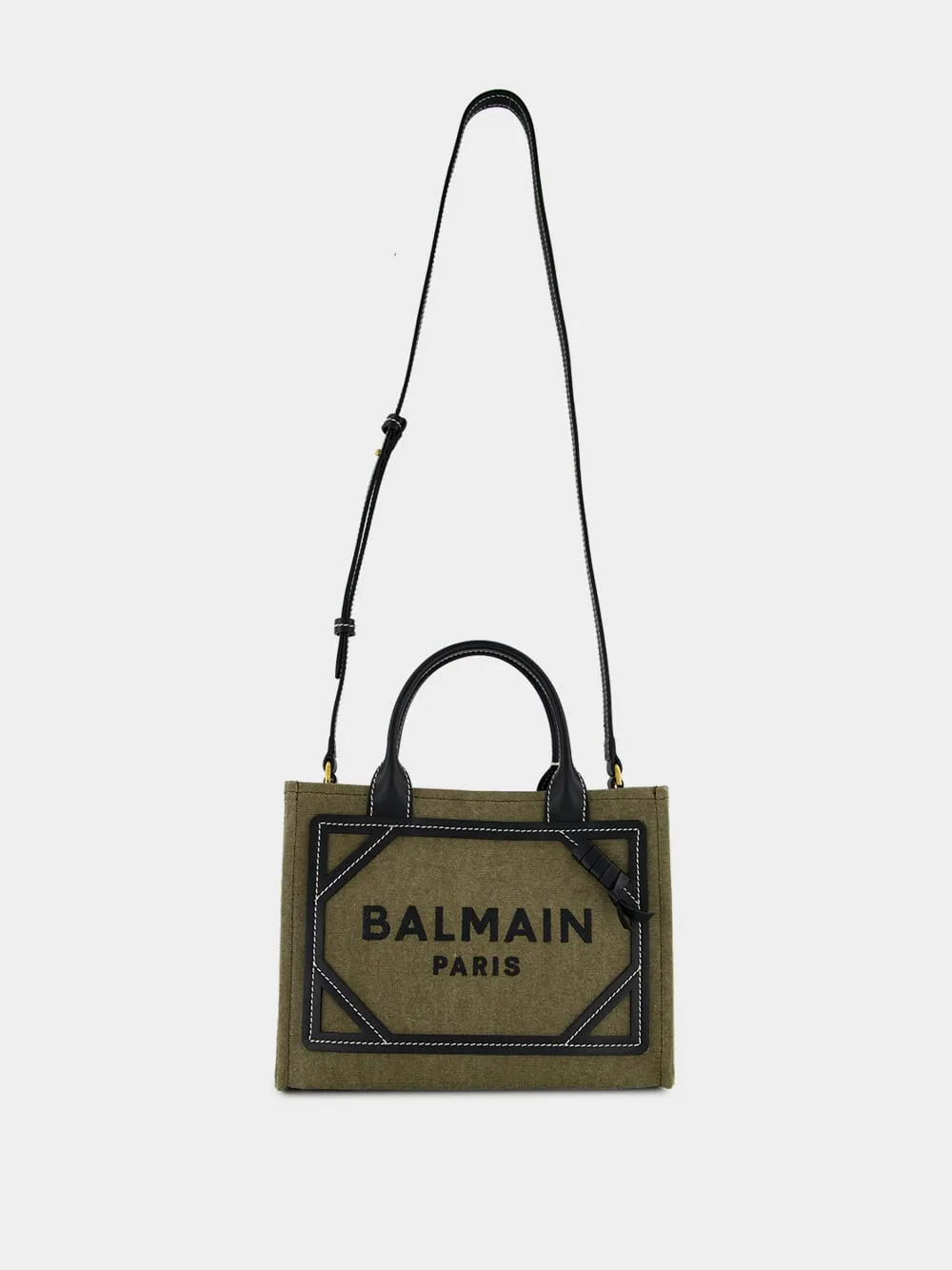 Khaki B-Army Small Tote Bag sold by Fashion Clinic product image thumbnail 3