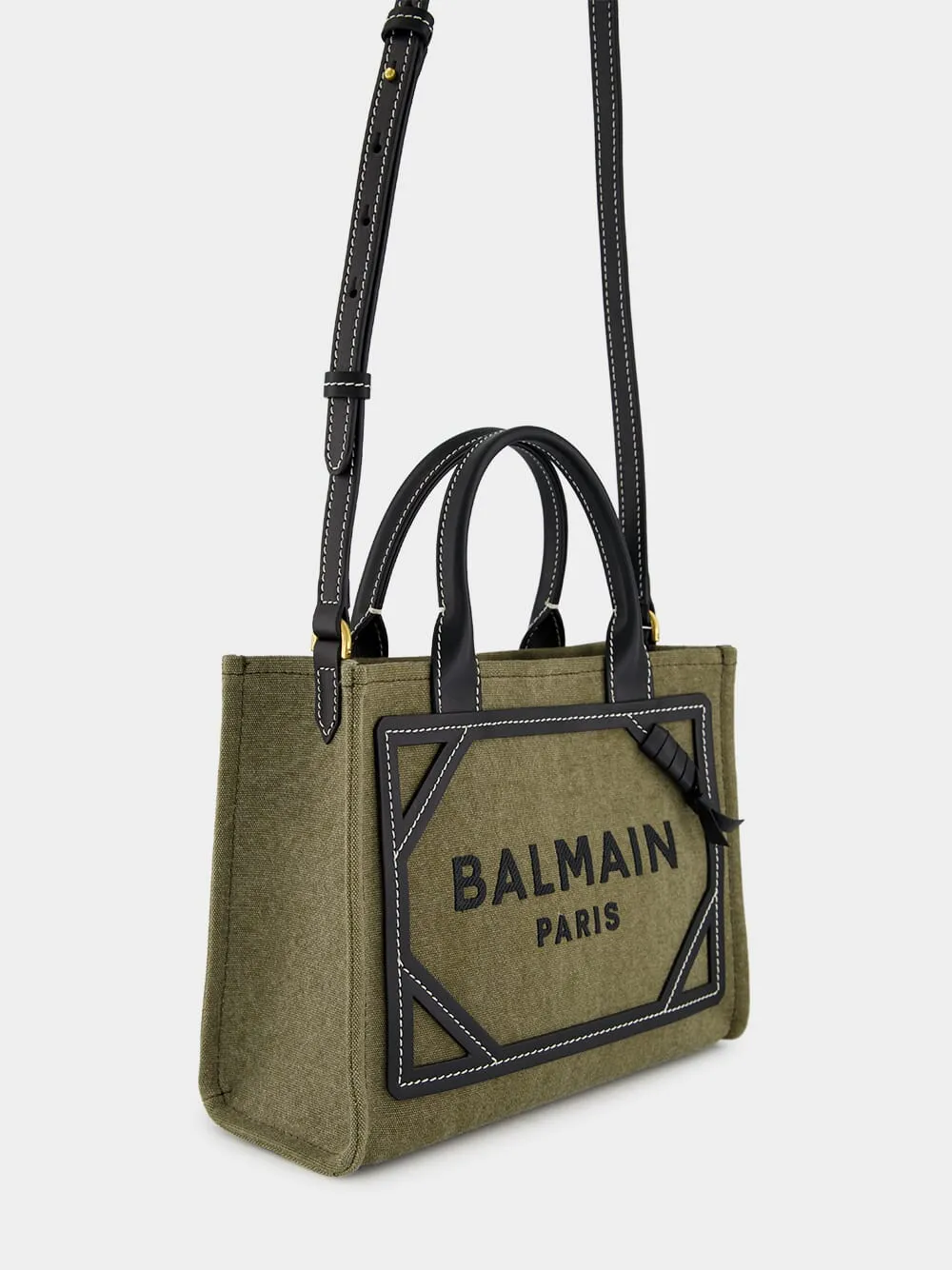 Khaki B-Army Small Tote Bag sold by Fashion Clinic product image thumbnail 4