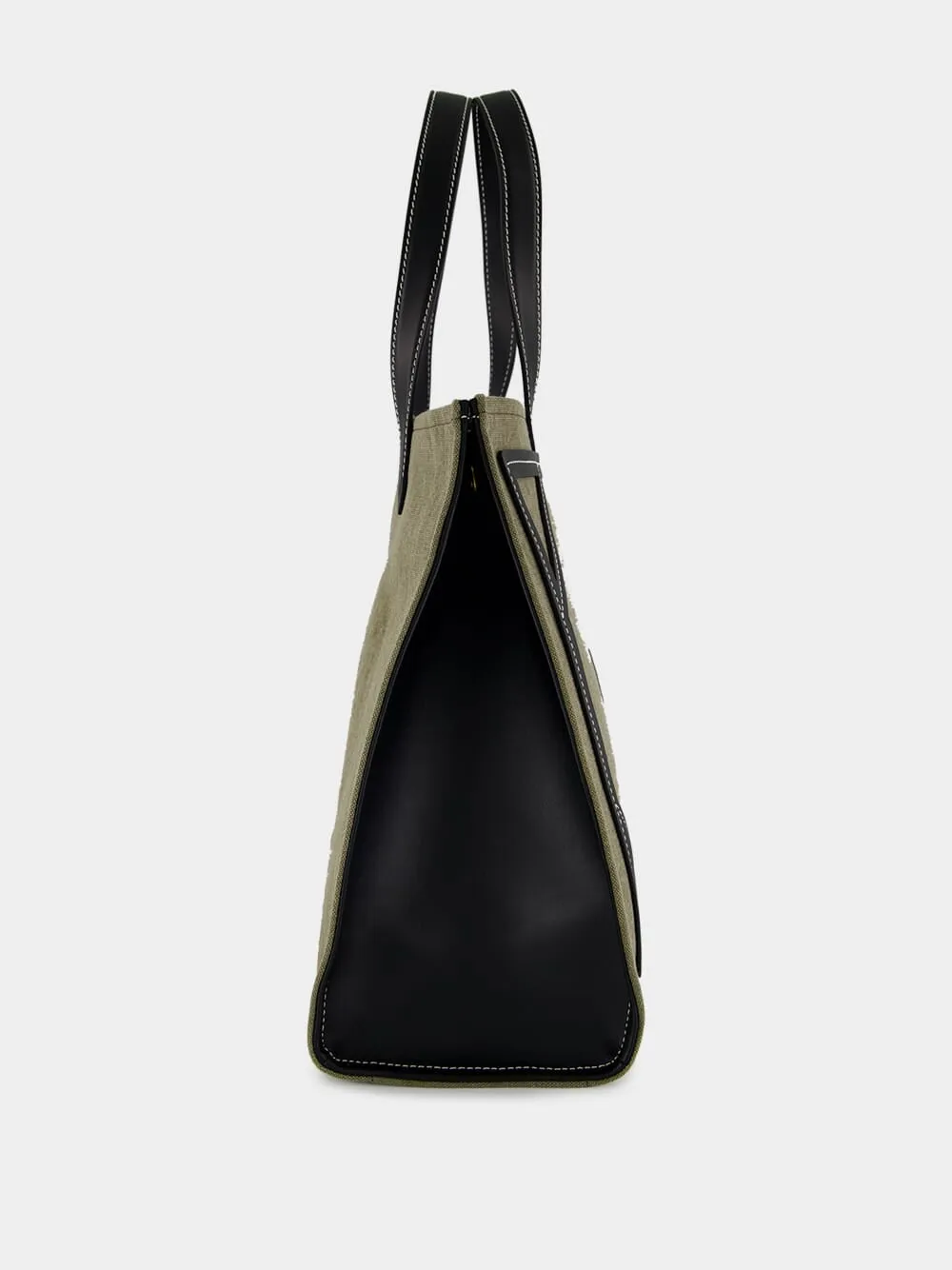 Khaki Green B-Army 42 Canvas Tote Bag sold by Fashion Clinic product image thumbnail 4