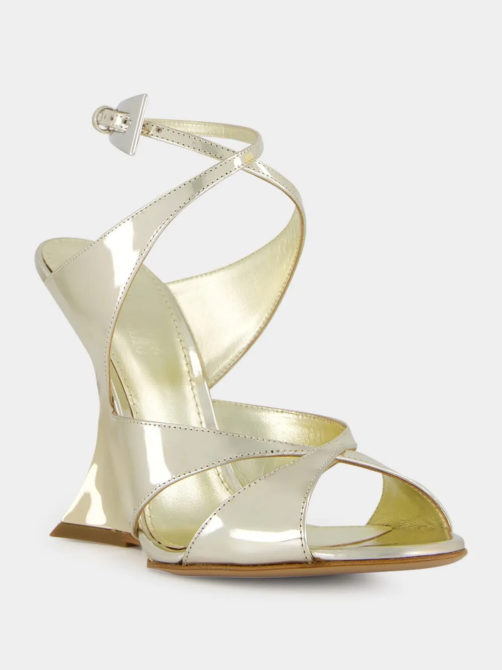 Gold Laila Gold Wedge Sandals sold by Fashion Clinic product image thumbnail 2