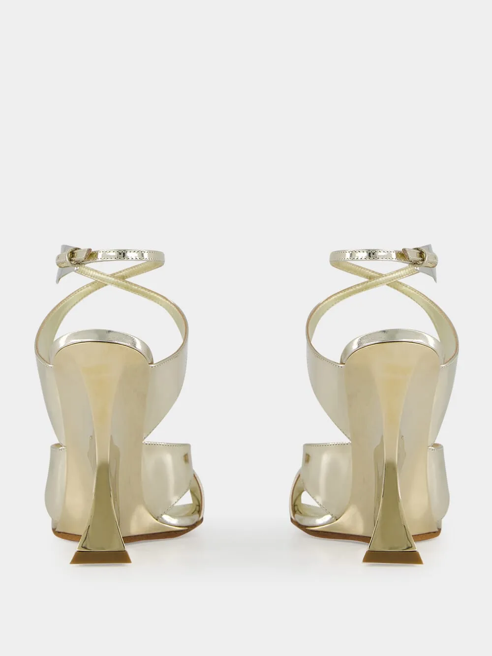 Gold Laila Gold Wedge Sandals sold by Fashion Clinic product image thumbnail 5