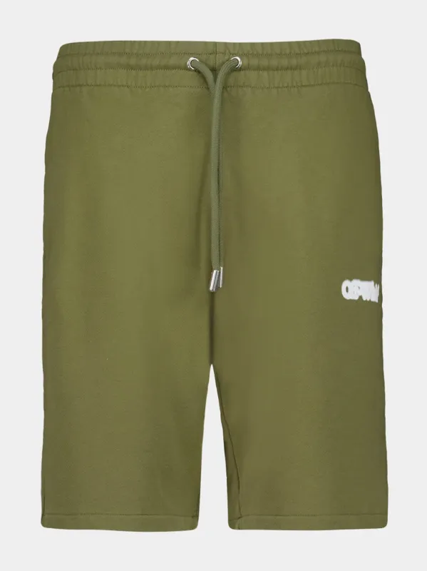 Khaki Green Spray Arrow Skate Sweatshorts sold by Fashion Clinic