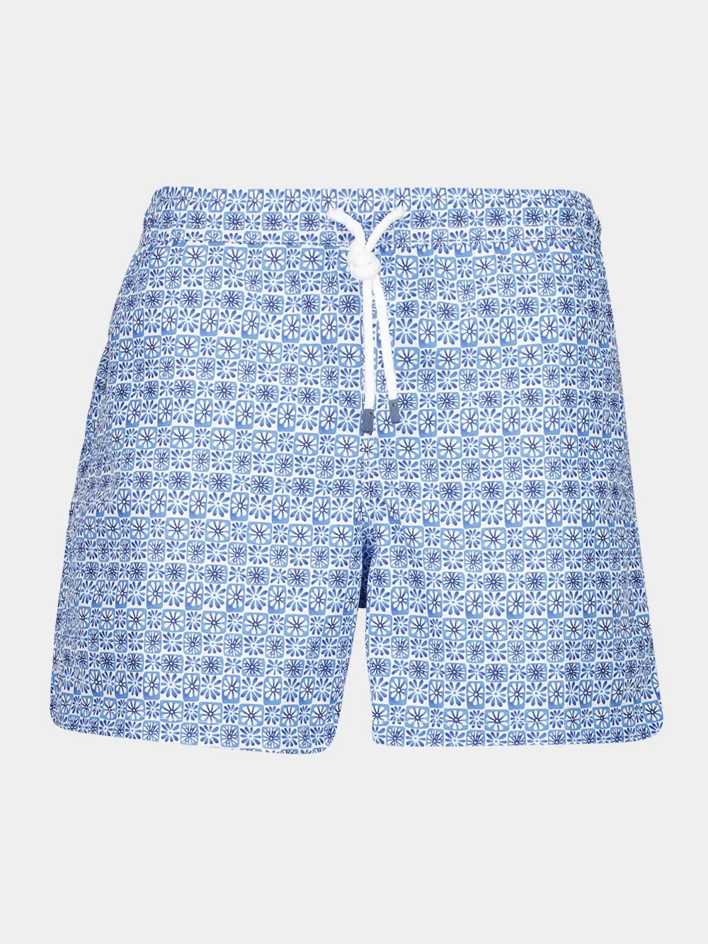 Steel Blue Madeira Floral Swim Trunk sold by Fashion Clinic