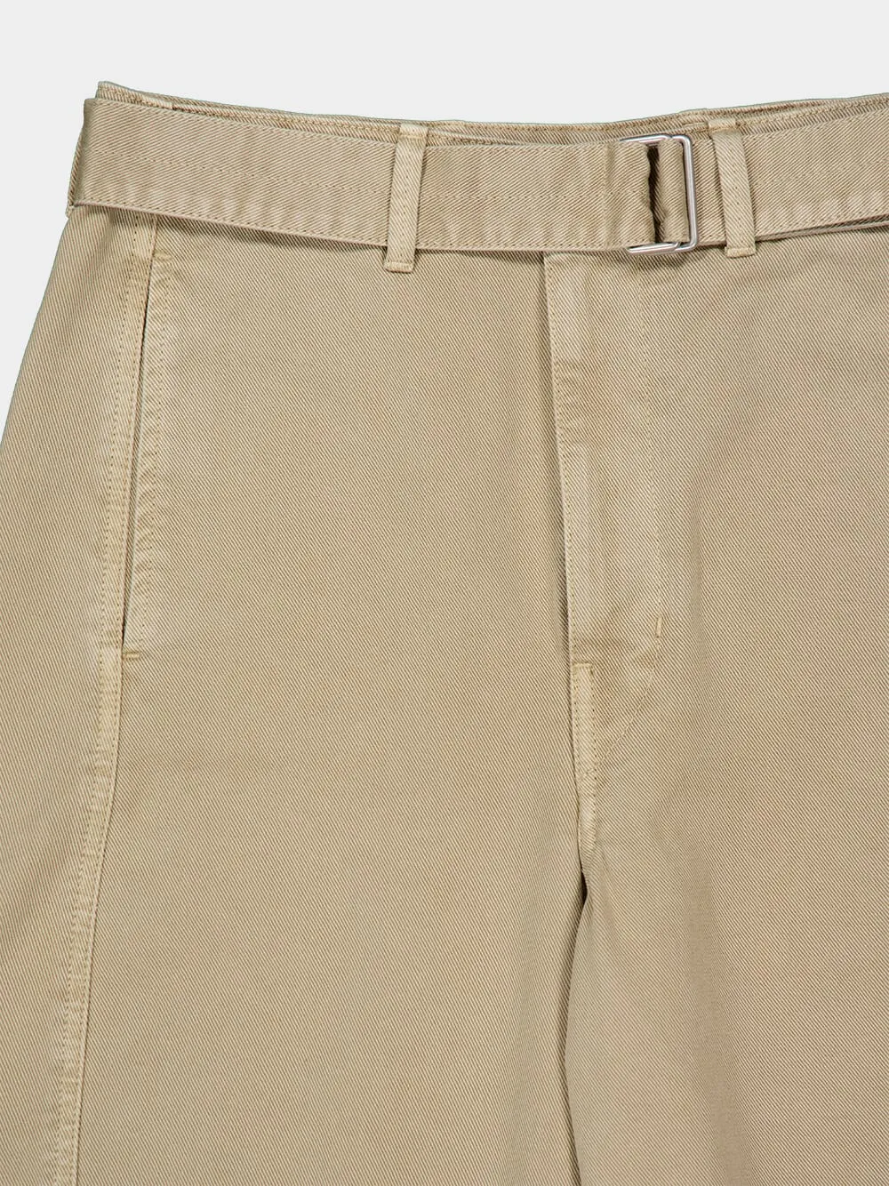 Natural Beige Twisted Belted Pants sold by Fashion Clinic product image thumbnail 3