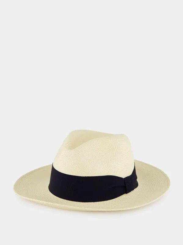 Navy Blue Rafael Panama Hat sold by Fashion Clinic