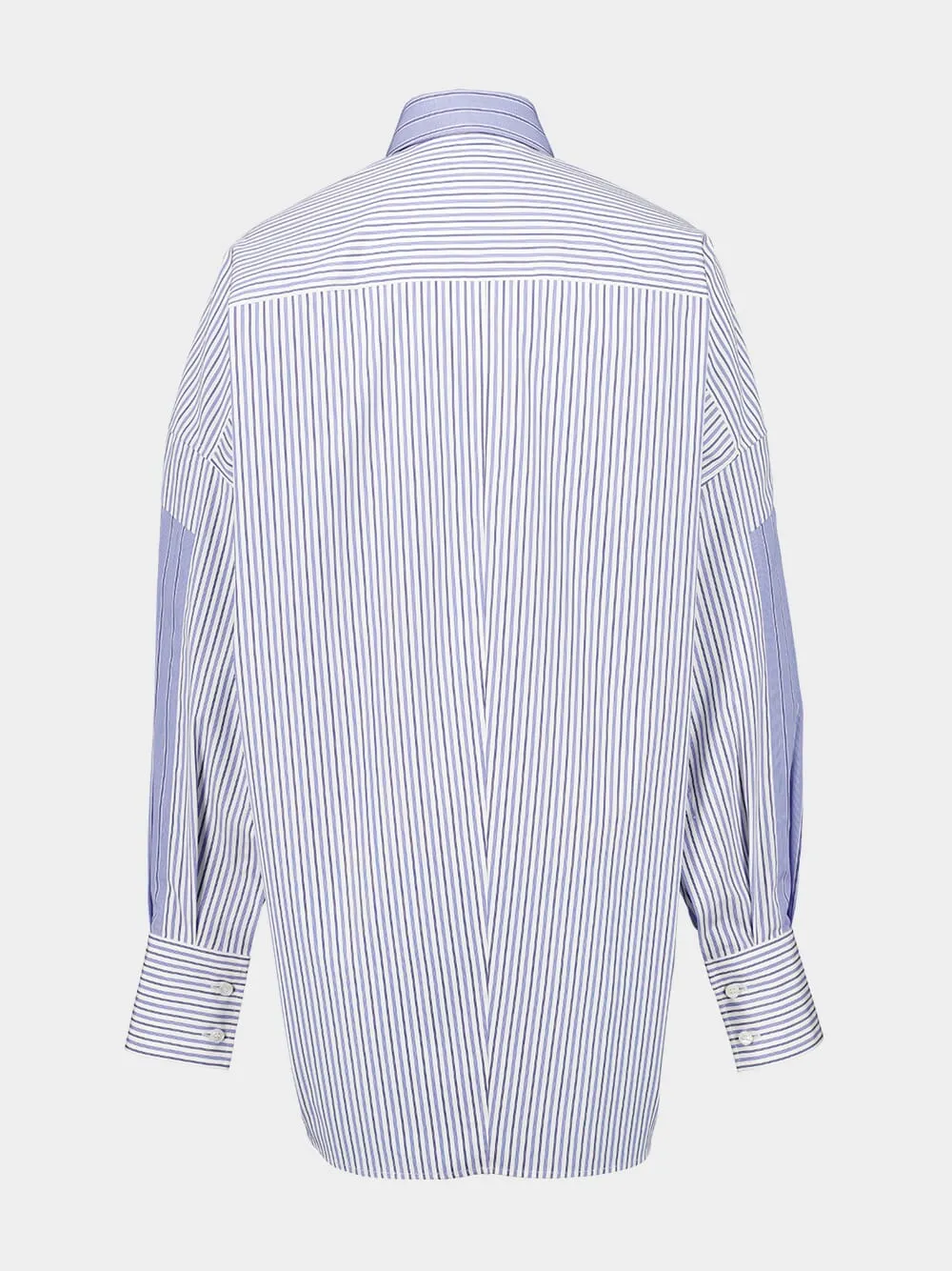 Blue Striped Boyfriend Shirt sold by Fashion Clinic product image thumbnail 3