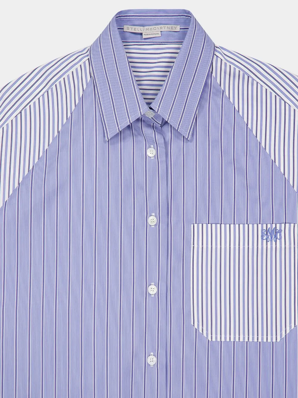 Blue Striped Boyfriend Shirt sold by Fashion Clinic product image thumbnail 4