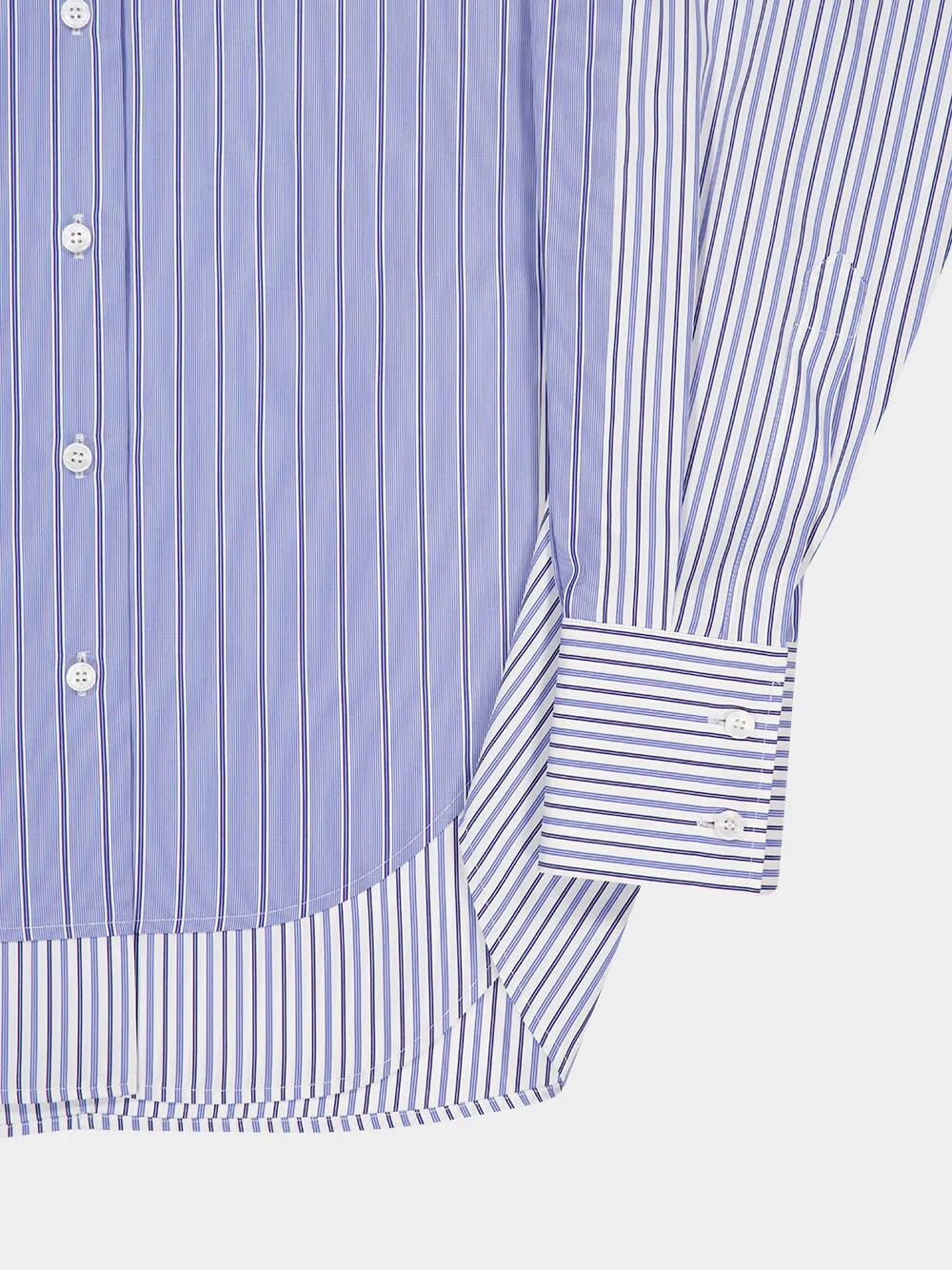 Blue Striped Boyfriend Shirt sold by Fashion Clinic product image thumbnail 5