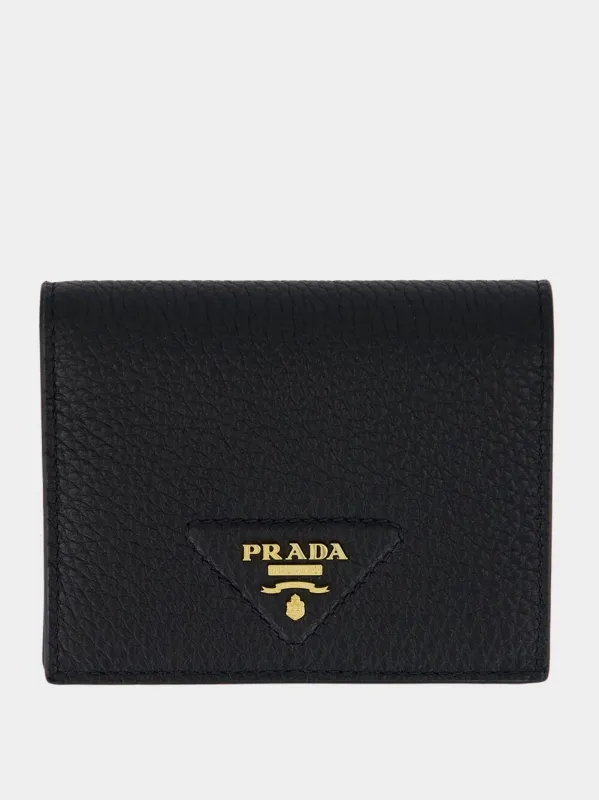 Black Small Leather Wallet sold by Fashion Clinic
