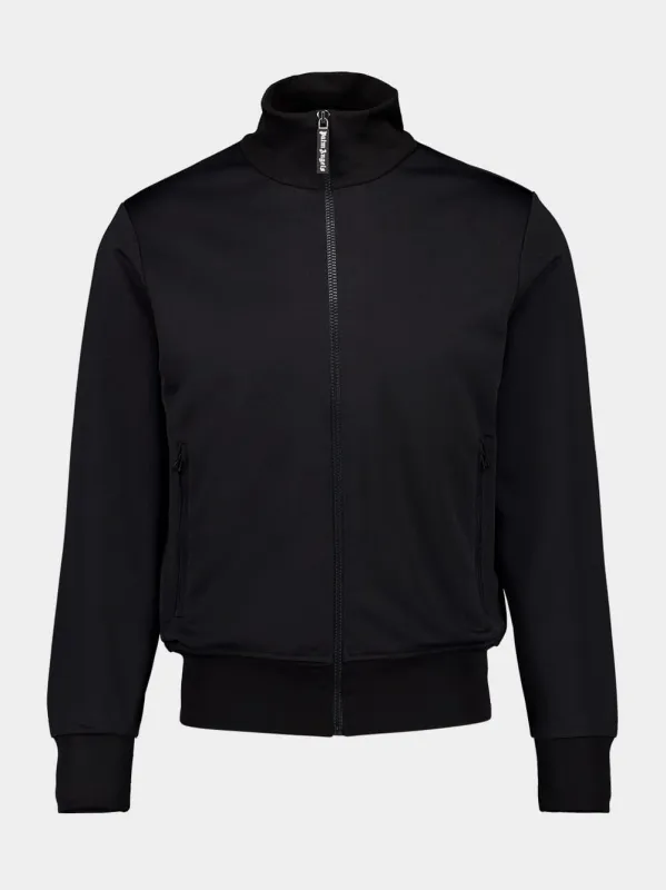 Black Curved Logo Track Jacket sold by Fashion Clinic