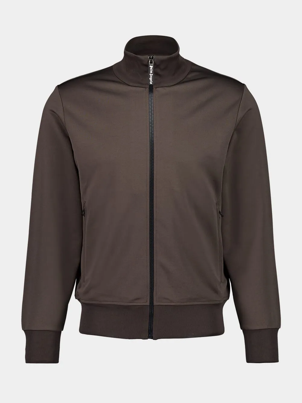 Brown Curved Logo Track Jacket sold by Fashion Clinic product image thumbnail 2