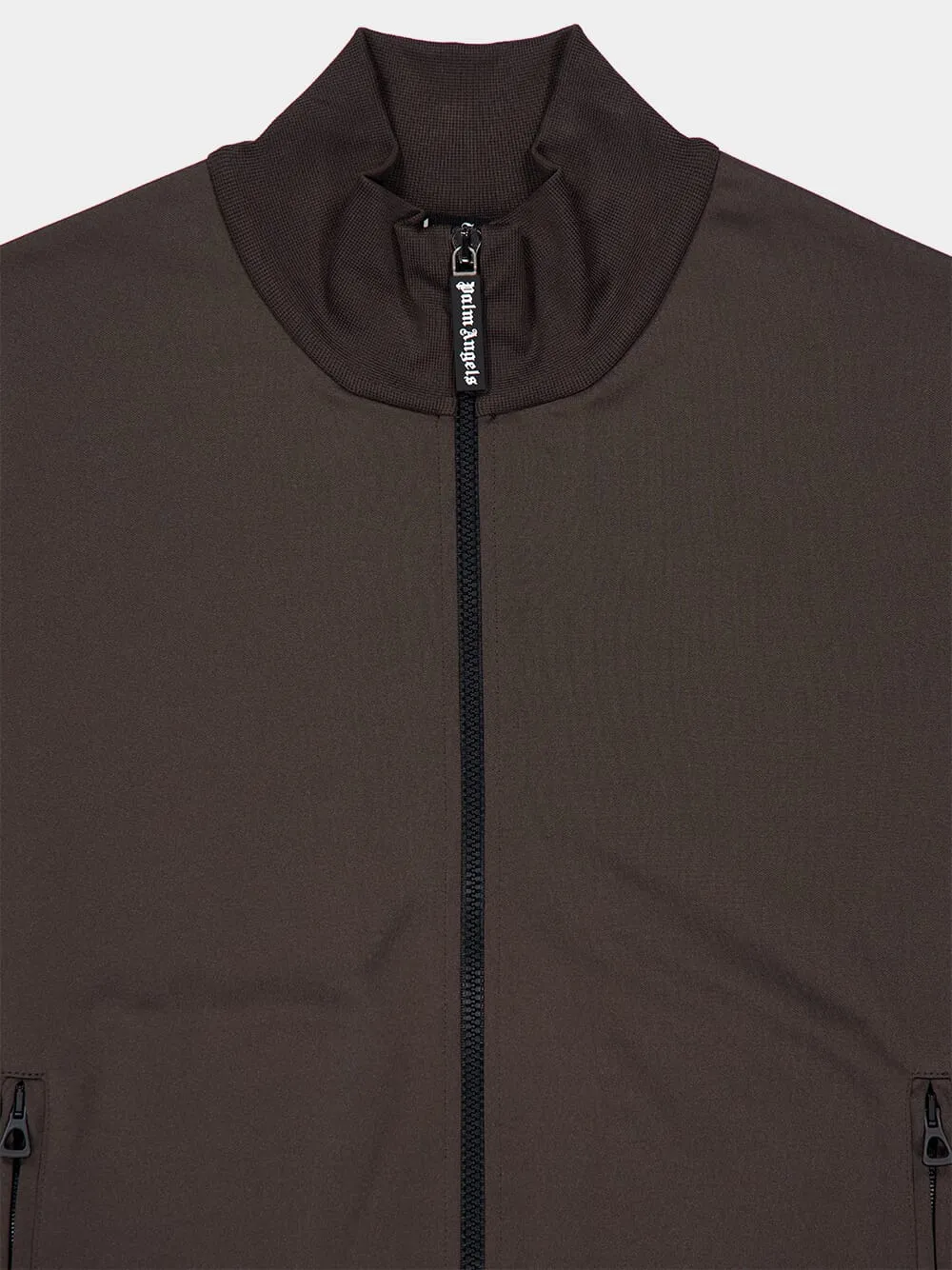 Brown Curved Logo Track Jacket sold by Fashion Clinic product image thumbnail 5