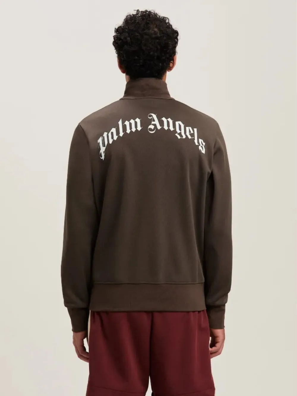 Brown Curved Logo Track Jacket sold by Fashion Clinic product image thumbnail 3