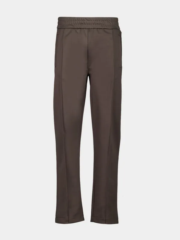 Brown Curved Logo Track Pants sold by Fashion Clinic