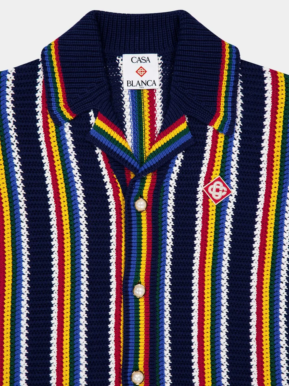 Striped Crochet Shirt sold by Fashion Clinic product image thumbnail 3