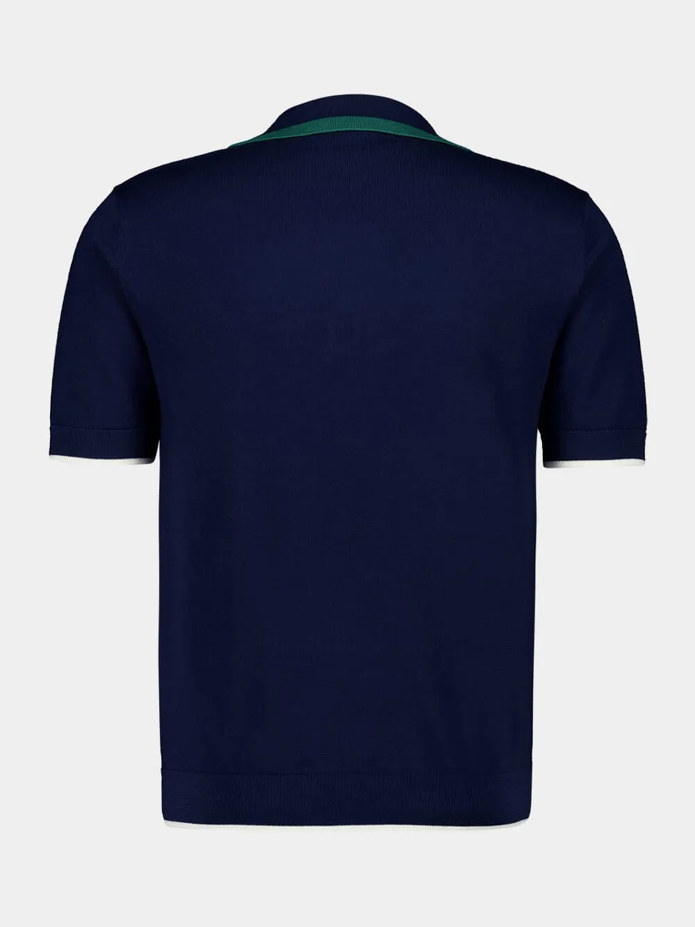 Navy Knit Tennis Polo Shirt sold by Fashion Clinic product image thumbnail 2