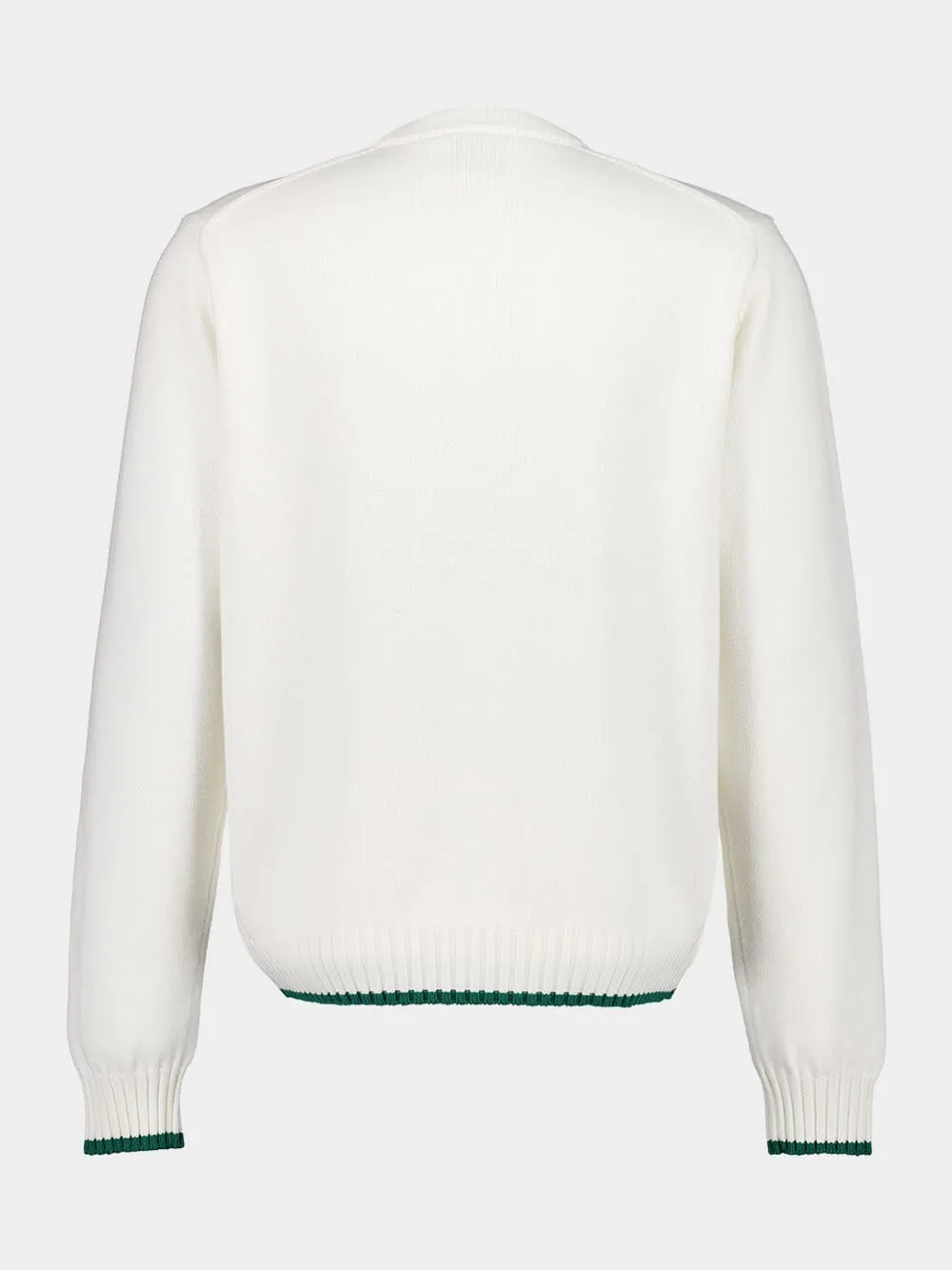 White Intarsia Cotton Jumper sold by Fashion Clinic product image thumbnail 2