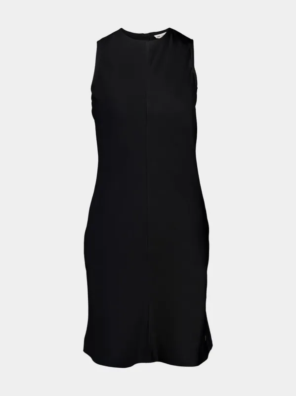 Black Straight Short Dress made by Ami