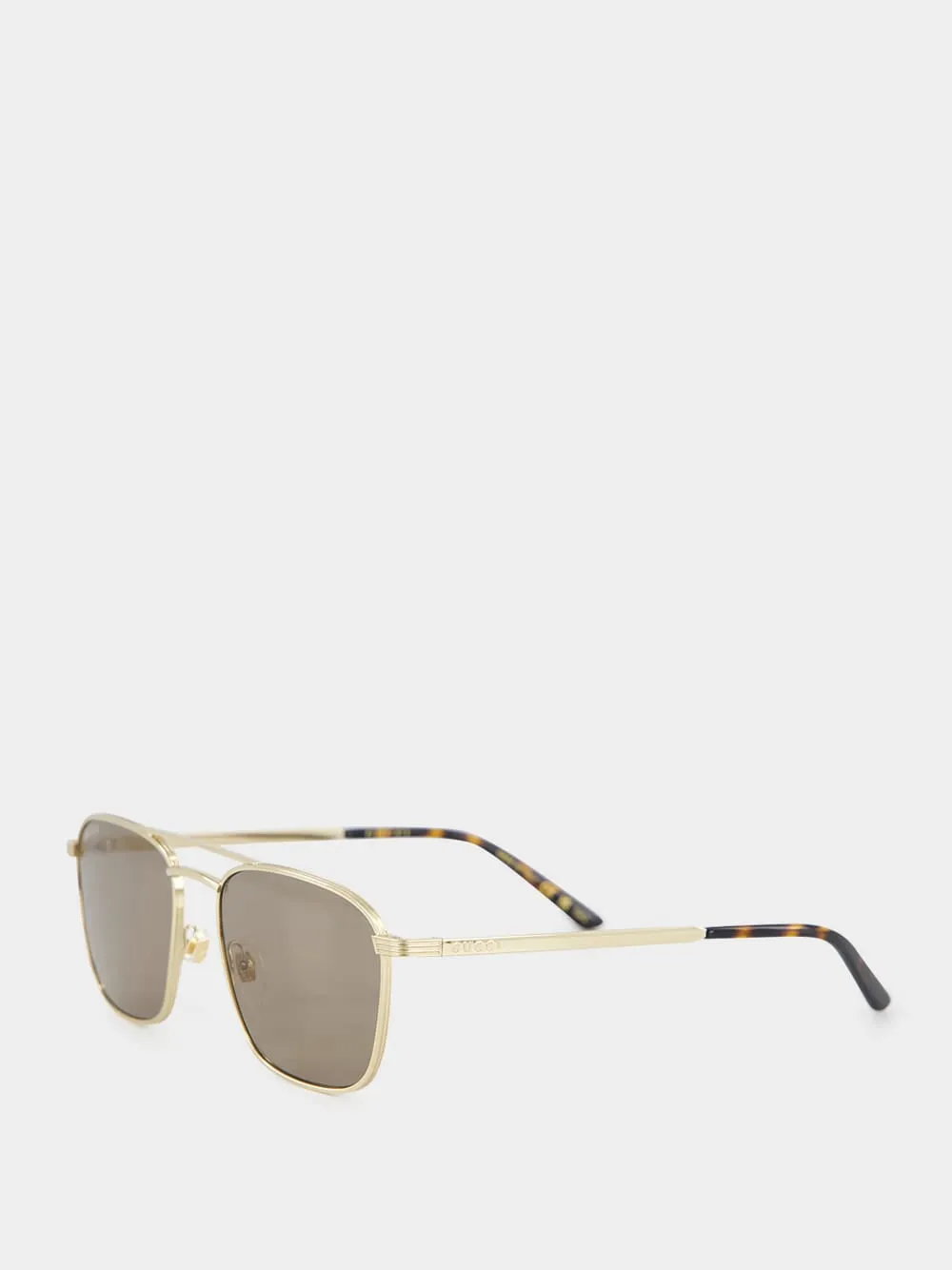 Gold Pilot-Frame Sunglasses sold by Fashion Clinic product image thumbnail 3