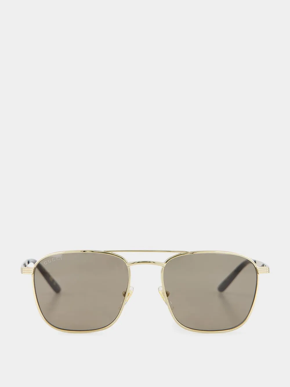 Gold Pilot-Frame Sunglasses sold by Fashion Clinic