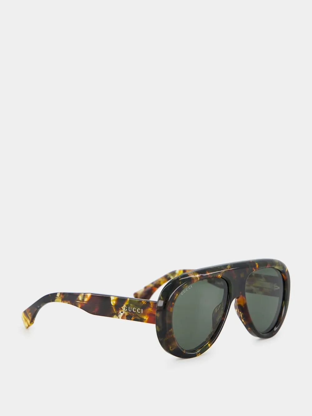 Havana-Green Oversized Sunglasses sold by Fashion Clinic product image thumbnail 2