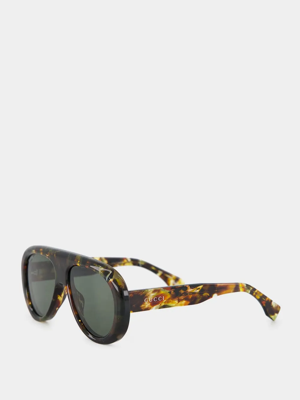 Havana-Green Oversized Sunglasses sold by Fashion Clinic product image thumbnail 3