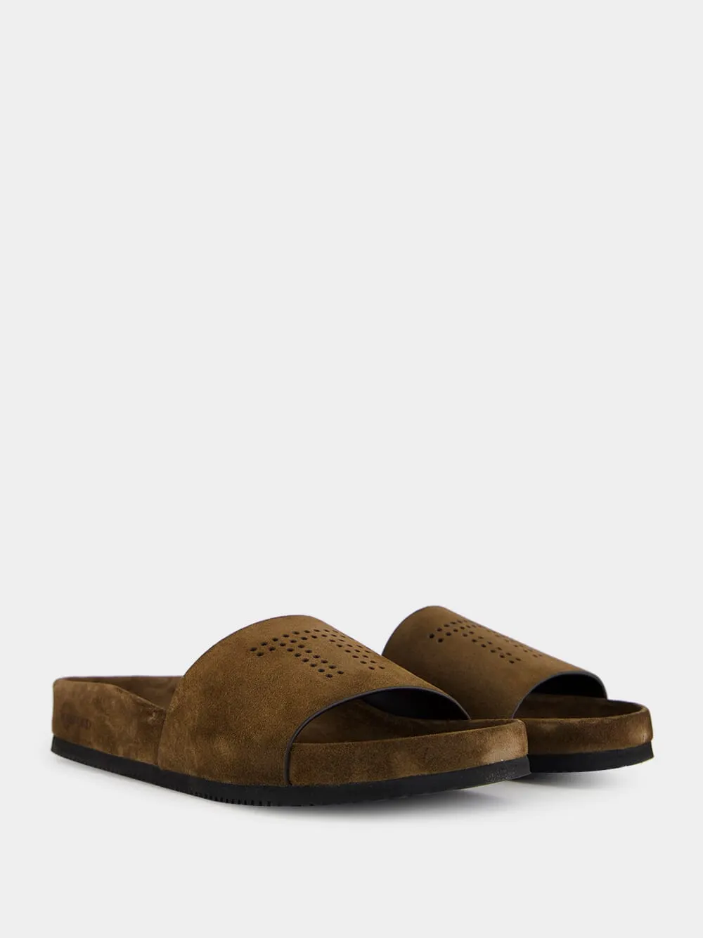 Brown Wicklow Suede Slides sold by Fashion Clinic product image thumbnail 3