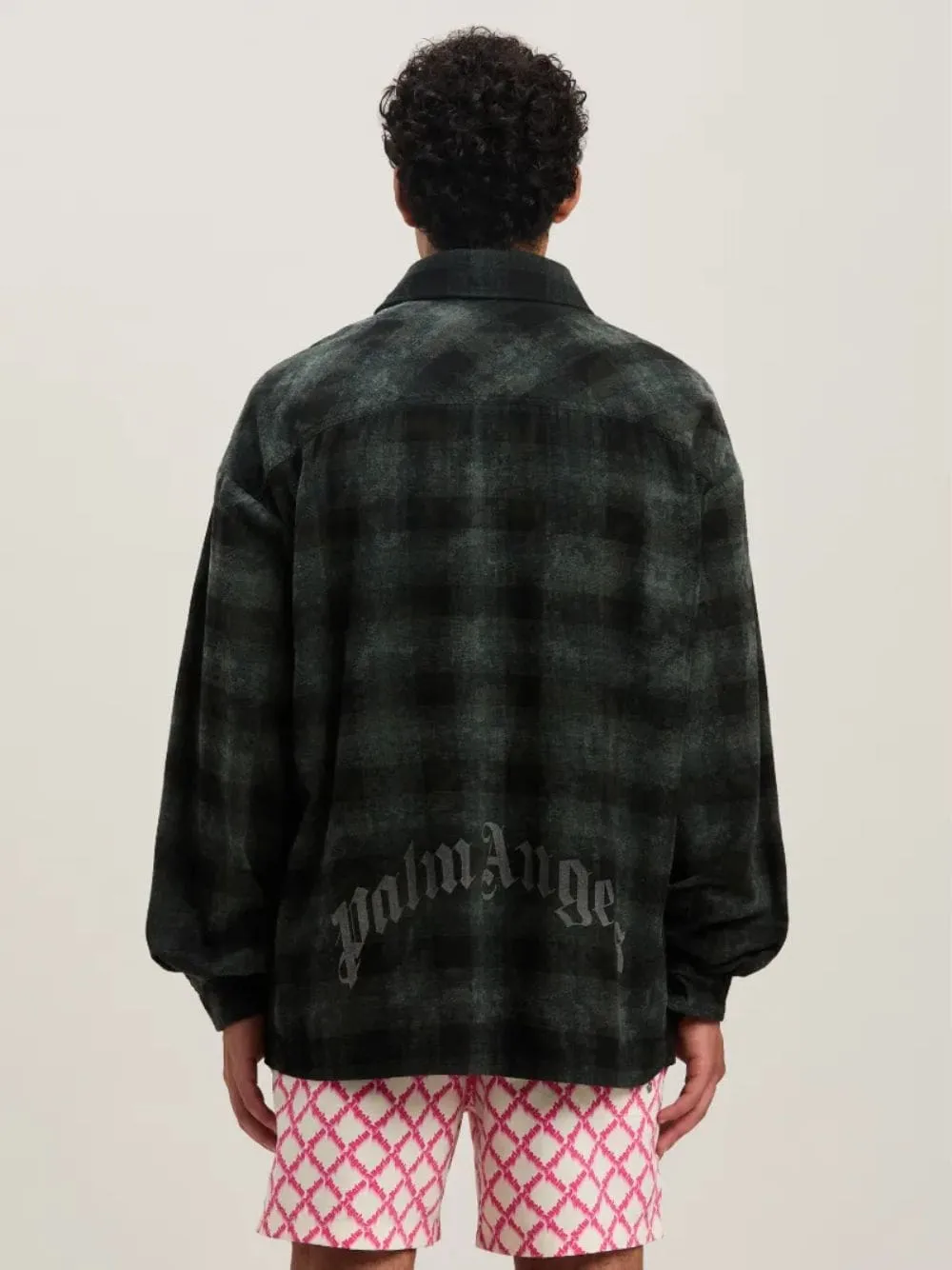 Military Green Curved Logo Check Shirt sold by Fashion Clinic product image thumbnail 4