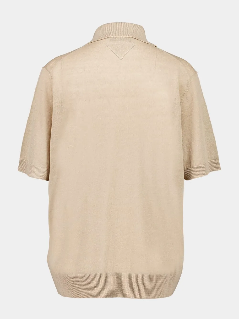 Beige Linen Cotton Polo Shirt sold by Fashion Clinic product image thumbnail 2