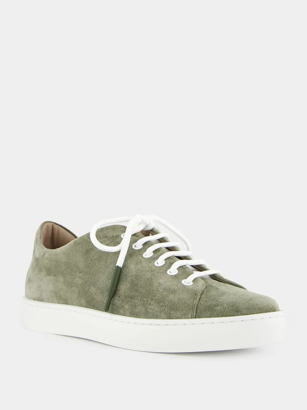 Semanado Khaki Suede Lace-Up Sneakers sold by Fashion Clinic product image thumbnail 2