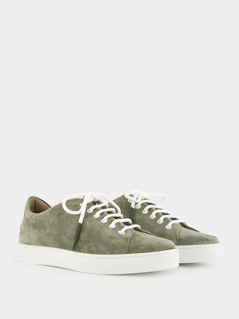 Semanado Khaki Suede Lace-Up Sneakers sold by Fashion Clinic product image thumbnail 3