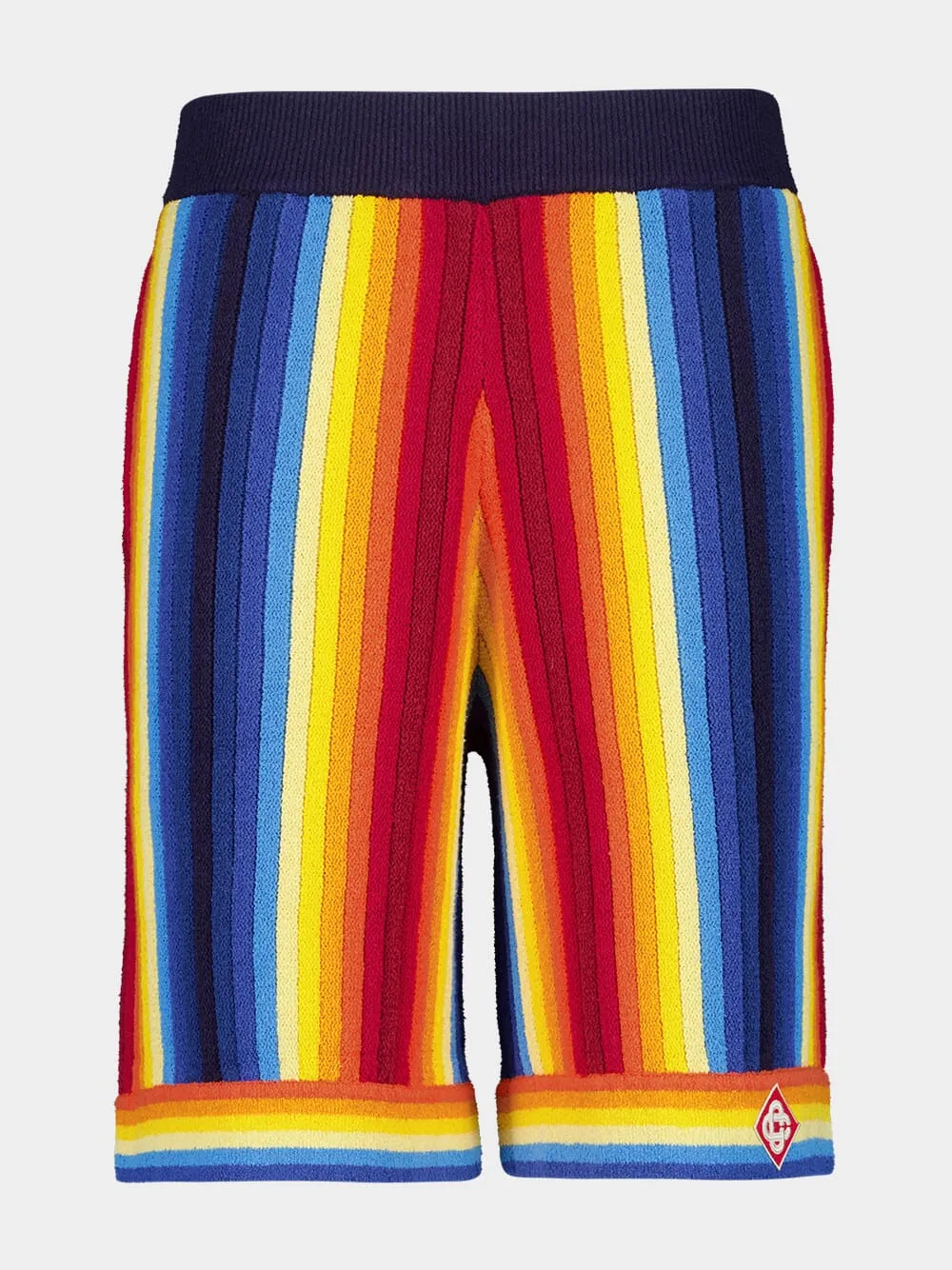 Gradient Towelling Effect Cotton Shorts sold by Fashion Clinic