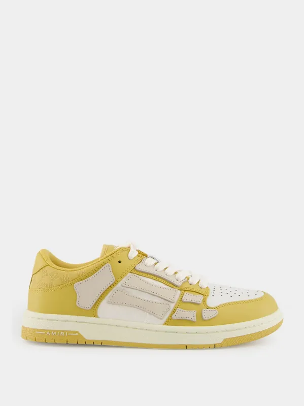 Champagne Yellow Quad Skel Sneakers sold by Fashion Clinic