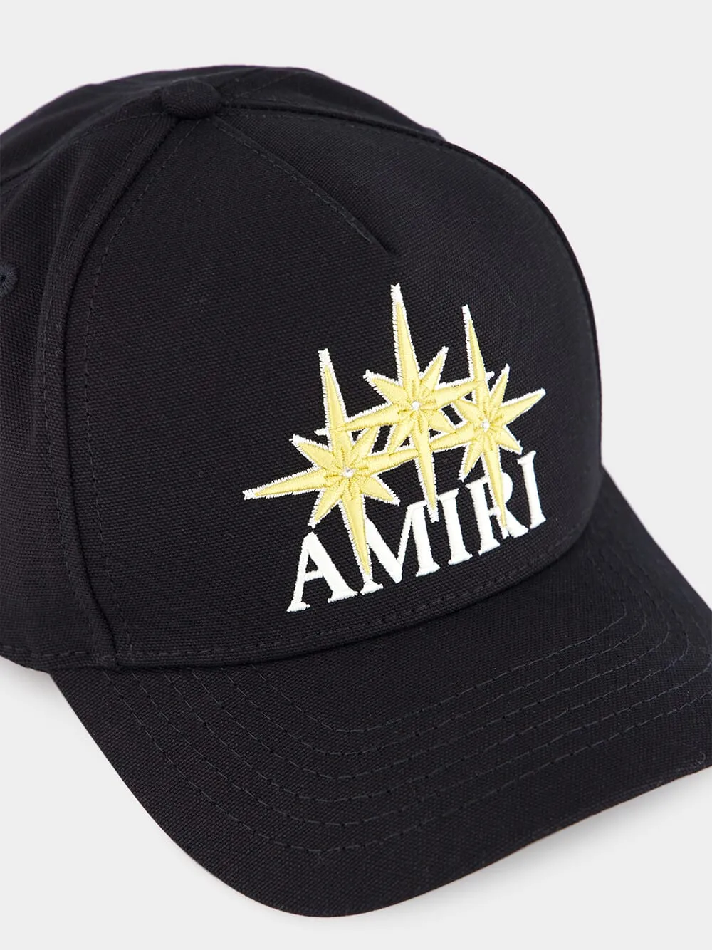 Black Starburst Cotton Canvas Cap sold by Fashion Clinic product image thumbnail 3