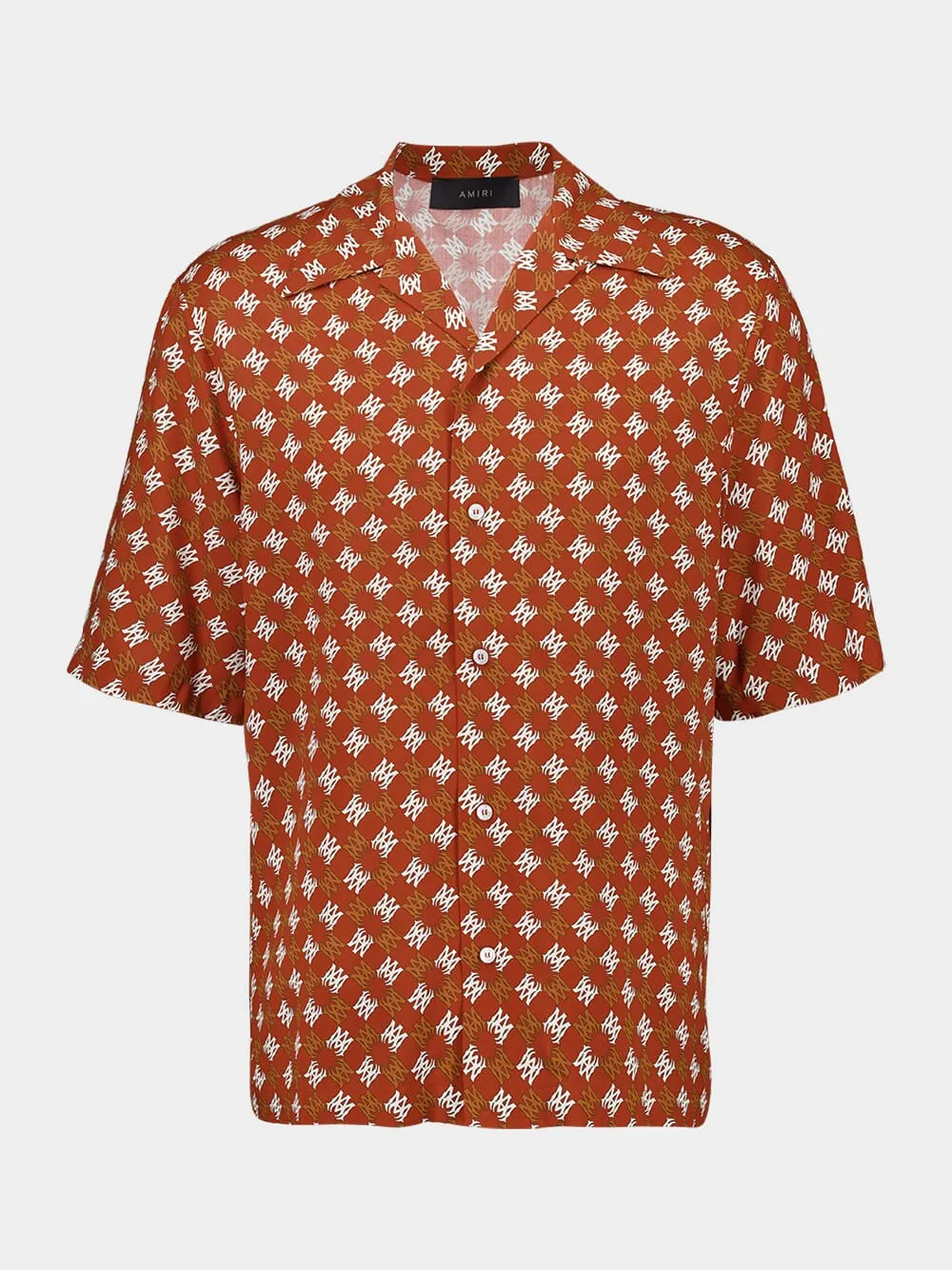 Burnt Orange Camp Collar Shirt sold by Fashion Clinic